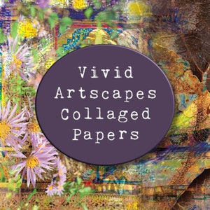 Collaged Artwork Papers, Masterboard Printable, Junk Journal Papers, Scrapbook Printable