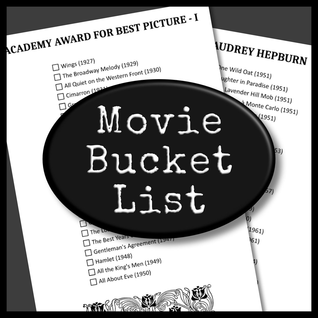Ultimate Movie Bucket List Etsy