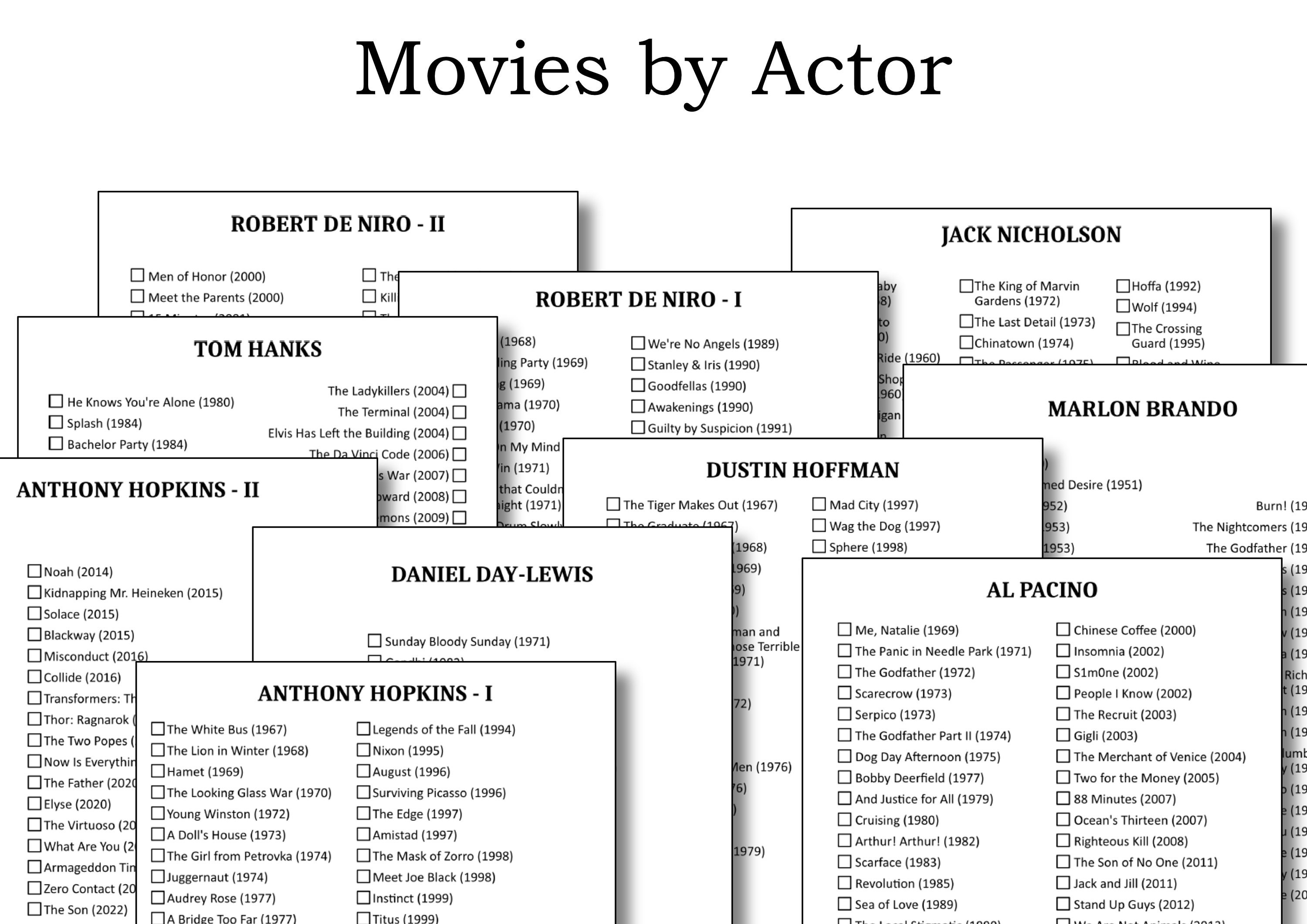 Ultimate Movie Bucket List Etsy