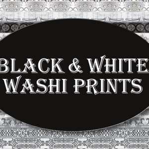 Black & White Printable Washi
