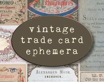 Vintage Business Trade Cards Printable Ephemera