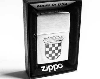 Zippo mit Gravur des kroatischen Wappens