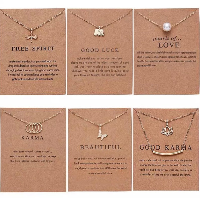 Necklace with meaning, Message card necklace, Meaningful gift, Gift with love, best friend gift