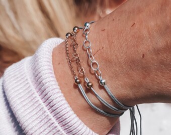 Andressa - zarte Armbänder Basics mit Kettchen 925 Sterling Silber - perfekt zu jedem Look!