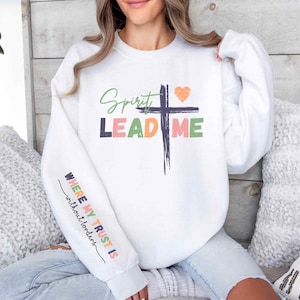 Spirit Religious Png, Png designs, Elegant Boho Christian Quote Png, Shirt Design Png, Faith Png Inspirational Quotes, Spirit Lead