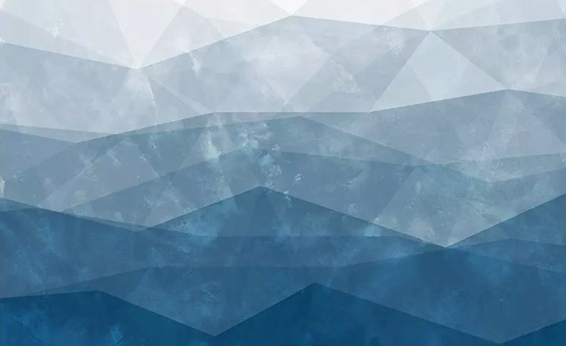 Abstract Wallpaper Soft Geometric Wall Mural Triangle Wall Decor Mediterranean Home Decor Living Room Bedroom