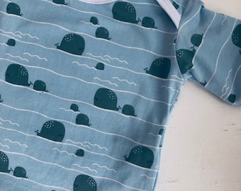 Chemise manches courtes bébé baleine