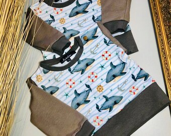 Pullover Haifisch, Kinderpullover, Babypullover, Baby Sweater, niedlicher Pullover für Kinder