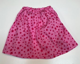 Skirt in pink with pink stars