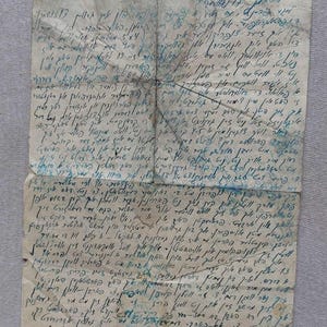 Maravillosa carta vintage muy rara de Marc Chagall en yiddish, colección.