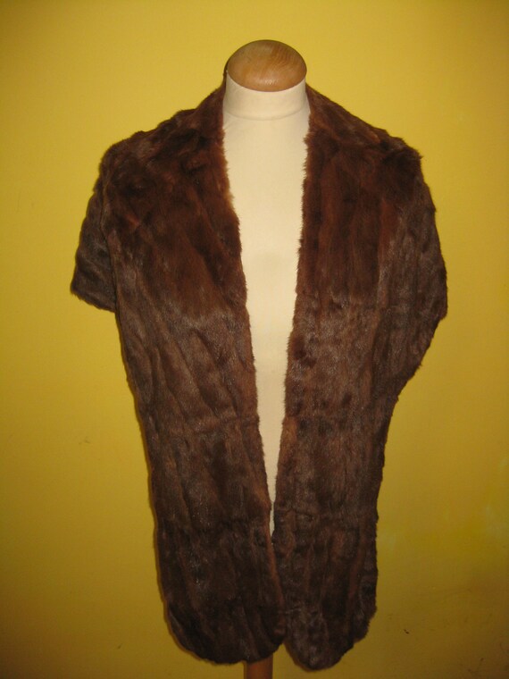 Vintage Women's Real Squirrel Natural Fur Bolero S