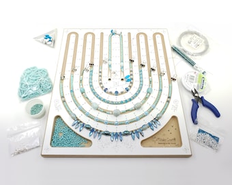 The MultiBoard™ Multiple Strand and Chunky Necklace Design Board by Acclaim Crafts in Wood! #40003