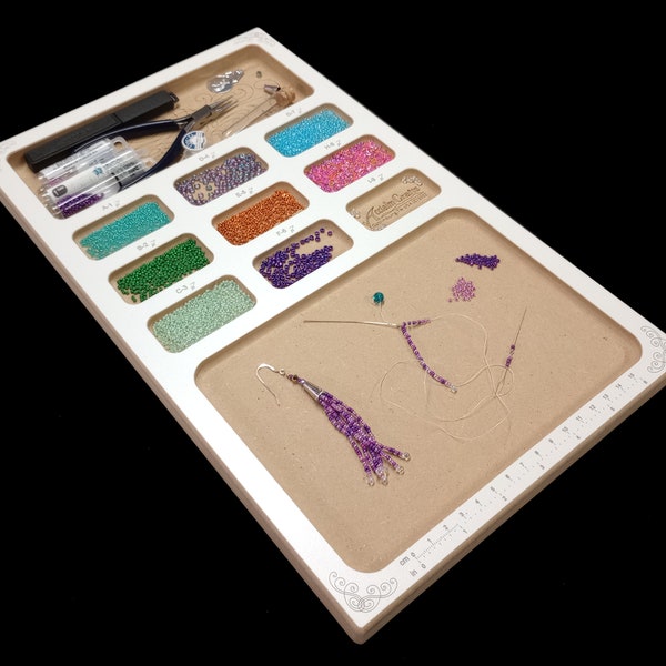 The PortaSeeder Beading Board for Seed Bead Weavers by Acclaim Crafts in Wood! #40010