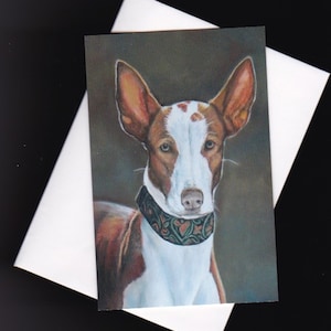 Ibizan Hound Canine Dog Art Note Card Sighthound Briefpapier