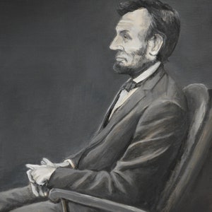 Abraham Lincoln Portrait Art Reproduction Giclee Print Matted 9x12 Inch