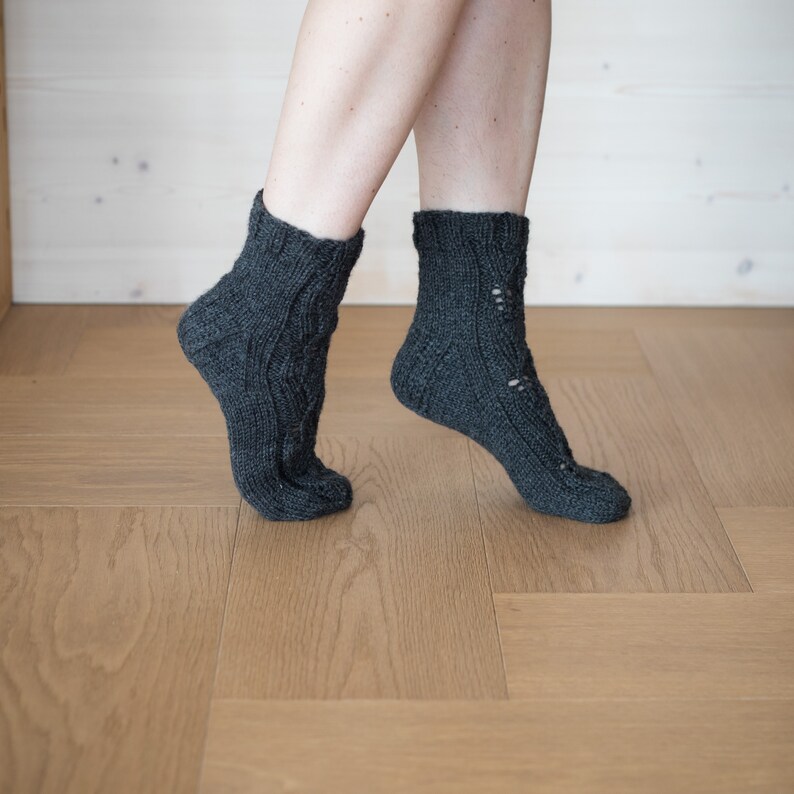 Soft sleeping socks Knitted merino wool women socks Unisex Etsy