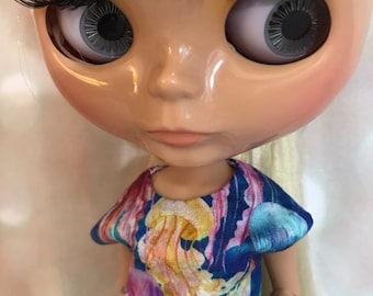 Rainbow Jellyfish Doll Dress 1/6 Scale