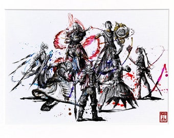 Fanart Print - Final Fantasy XIV Scions of the Seventh Dawn Endwalker Ver. Fan Art