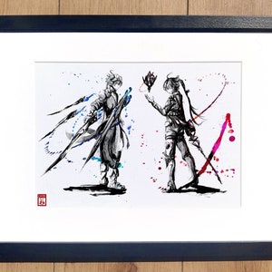 Fan Art Print - Final Fantasy XIV Endwalker Alphinaud and Alisaie Leveilleur Twins