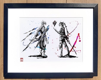 Fan Art Print - Final Fantasy XIV Endwalker Alphinaud and Alisaie Leveilleur Twins