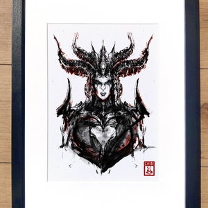 Fanart Print - Diablo Lilith Ink Fan art