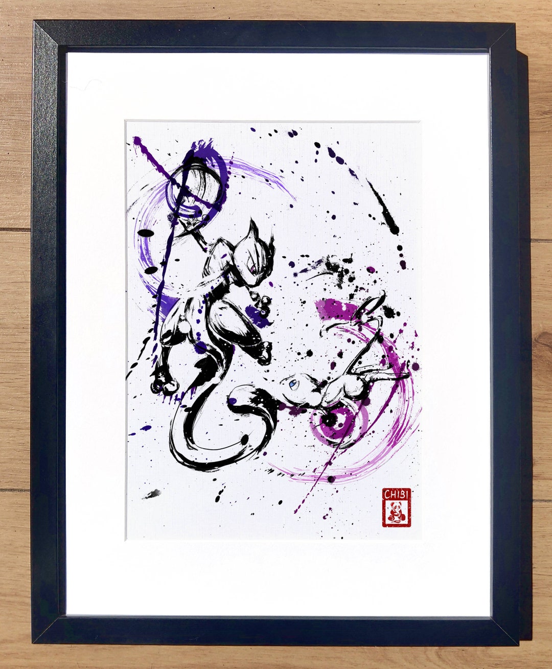 Fanart Print - Mewtwo & Mew Pokemon Print - Etsy