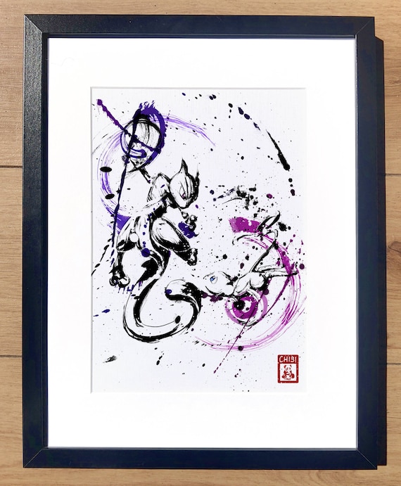 Fanart Print - Mewtwo & Mew Pokemon Print - Etsy