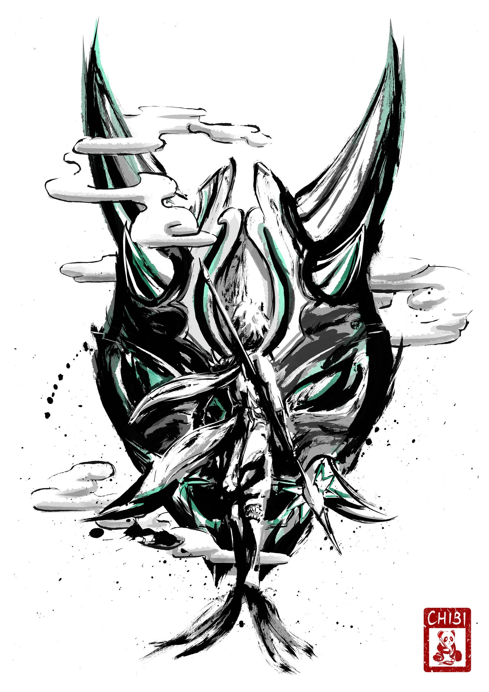 A4 Print Xiao Yaksha Mask Genshin Impact Fanart Print | Etsy