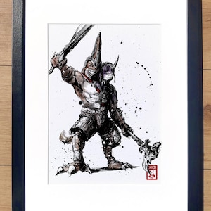 A4 Print - Final Fantasy XIV Bakool Ja Ja Ink Fanart