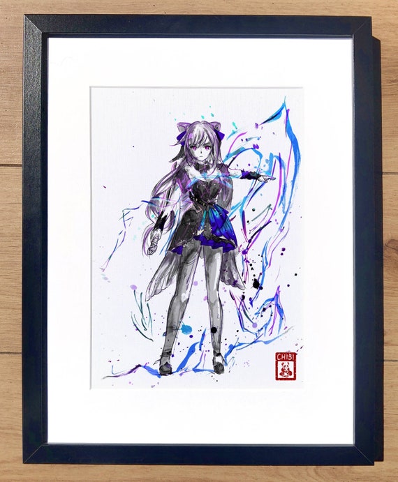 Fanart Print Keqing Opulent Splendor Ver. Genshin Impact | Etsy
