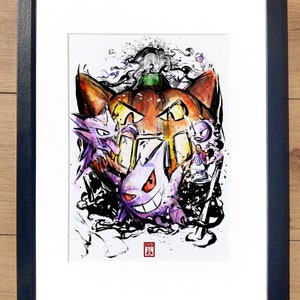 Fanart Print - Gengar Halloween 2022 Ink Print