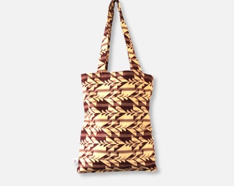 Unique handmade tote bag 'Shoot' | lined with canvas | tote bag | matching keyfob | African wax fabric | multicolored print | graphic print