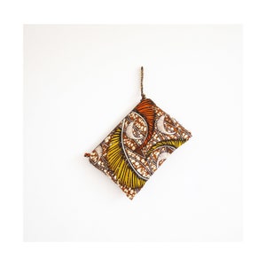 Indian summer | medium | pouch bag | makeup bag | organizer | baginbag | lined with canvas | multicoloured | handmade | African wax fabric
