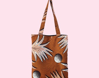 African print | wax fabric totebag ‘Palm’ | lined with canvas | optional matching clutch + keyfob | multicolored | unique and handmade