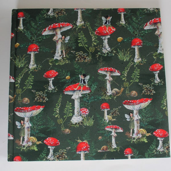 Fotoalbum Stoff  *Pilz* 30 x 30 cm Wald Natur Photoalbum Kinderalbum Pilze Pilzalbum