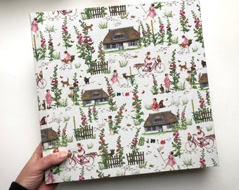 Photo album fabric *Summer Village* 30 x 30 cm forest nature photo album children's album Daniela Drescher