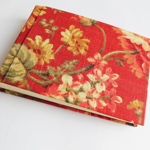 Fotoalbum  Album Stoffalbum Blumen Flowers 21x15