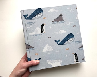 Álbum de fotos álbum de tela animales oso polar ballena naturaleza 25 x 24 cm pingüino foca