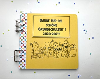 Abschiedsalbum Grundschule Erinnerungsalbum Album Monster Lehrer/Lehrerin Album Schule Abschied