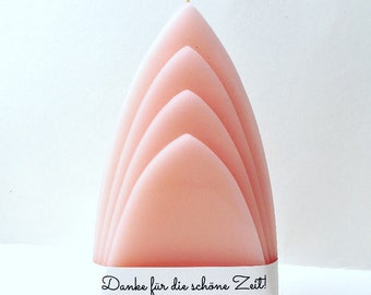 Modern Art Bienenwachs Kerze Light Pink Helleosa Candle Kerze modern Art Beeswax Candle