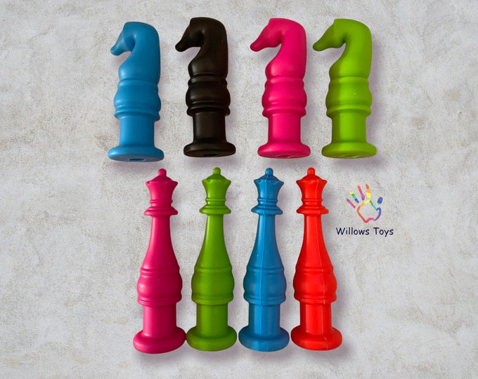 Chewy Pencil Topper | Silicone | Chess Piece | Chew | ADHD | OCD | Autism | Sensory Chew Therapy | Stimulation | Stimming | Fidget