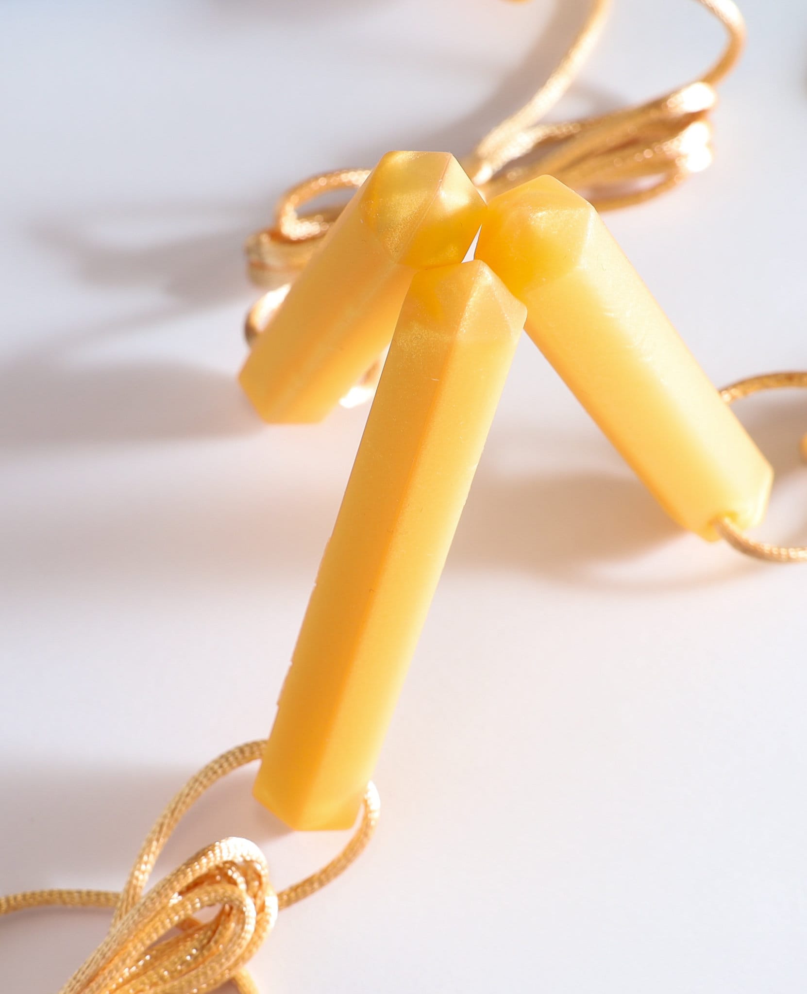 Chewelry Gold Gemstone Crystal Shaped Chew Chewlery ADHD Anxiety Autism Distraction Jewelry