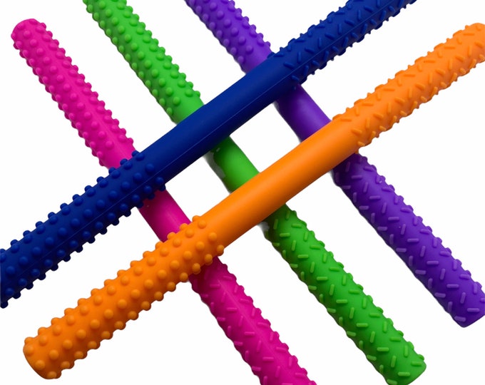 Textured Tube Shaped Chewy | Adult Chew | ASD | Chew | ADHD | Autism | Sensory Therapy | Stimulation | Stim Toy | Fidget