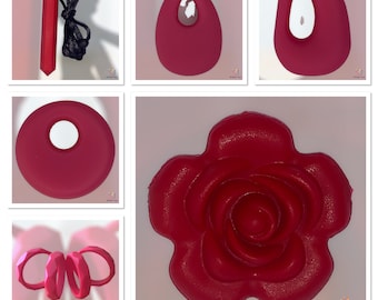 Red Chewelry Pendant Modern Lightweight Chewable Silicone Necklace Holiday Autism ASD ADHD Fiddle Fidget Pendant Anxiety Relief