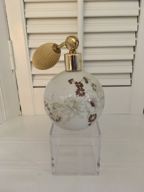 Porcelain Perfume Bottle J Lona Vintage Tiger Print Perfume Bottle