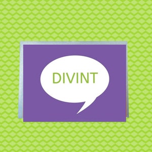 Divint, Carte Divin’t, Carte Geordie, Carte de vœux, Carte drôle, Carte d’anniversaire pour maman, Papa, Intérieur vierge, Dictons Geordie, bulle de parole