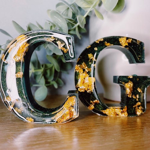 Handmade Emerald Green and Gold/silver Leaf Coasters and Etsy