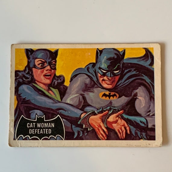 Vintage 1966 Batman Trading Cards Cat Woman Defeated 35 - Etsy Norway