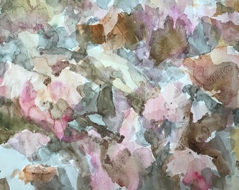 Watercolor leaf medley semi-abstract by Sonigblue