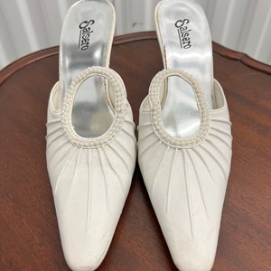 Vintage Salsero White Slip-On Mule